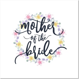 Elegant Mother of the Bride Wedding Calligraphy Posters and Art